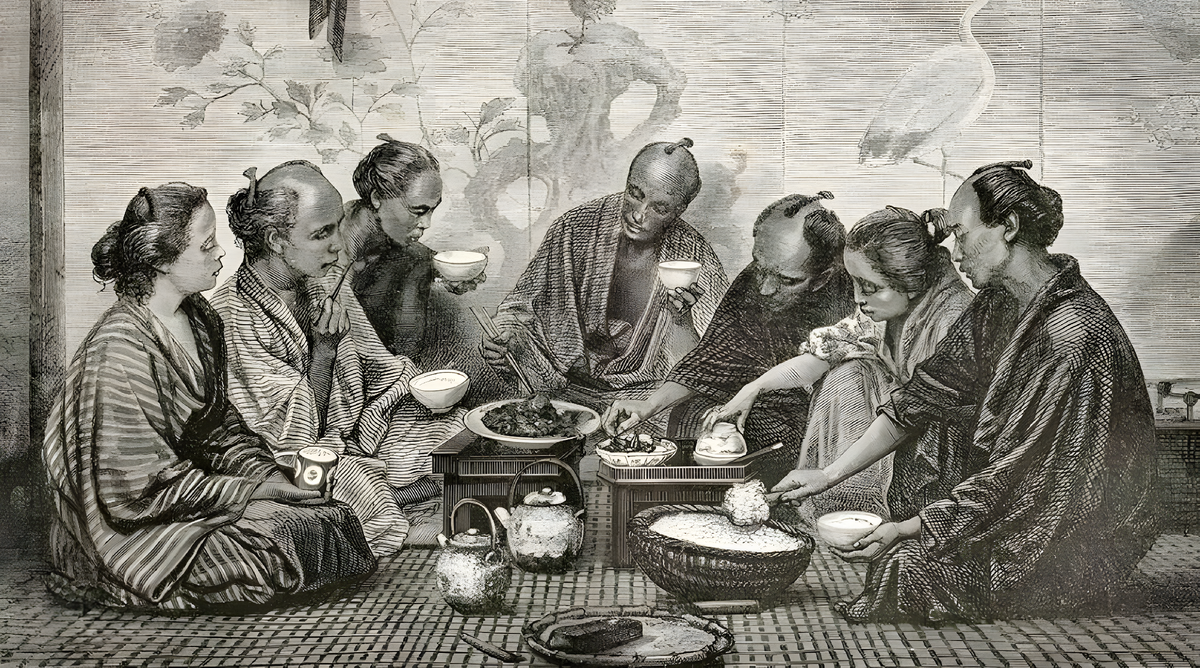Повседневная жизнь история нового. Чайная церемония в Японии 18 век. Чайная церемония в Китае 18 век. Чайная церемония Япония 19 век. Чаепитие Япония 18 век.