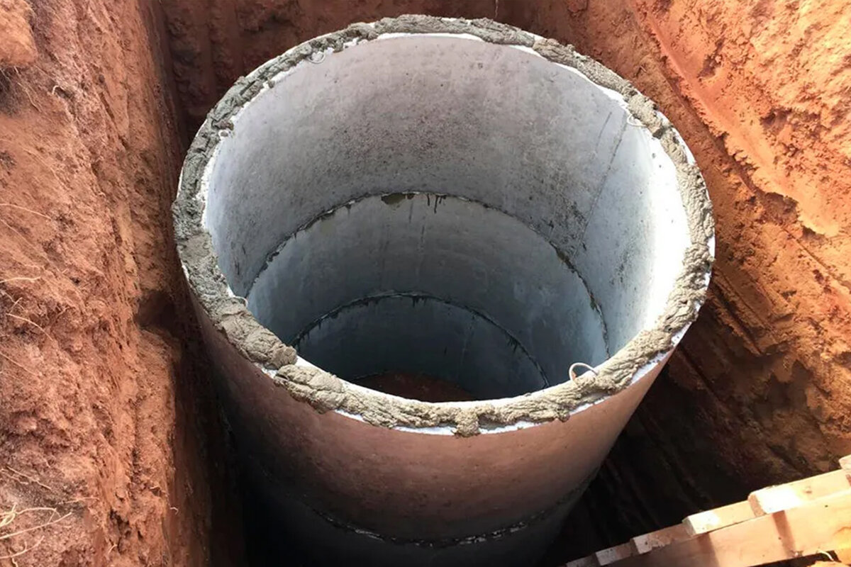 Самодельный «септик» из бетонных колец