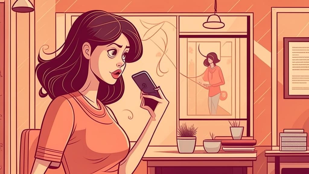 ученик списывает домашку с телефона мультяшно