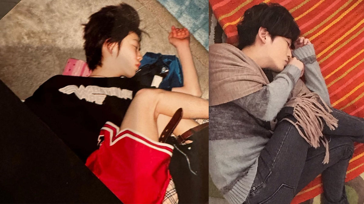 Каменаши Казуя спит))) Поза не очень поменялась)))