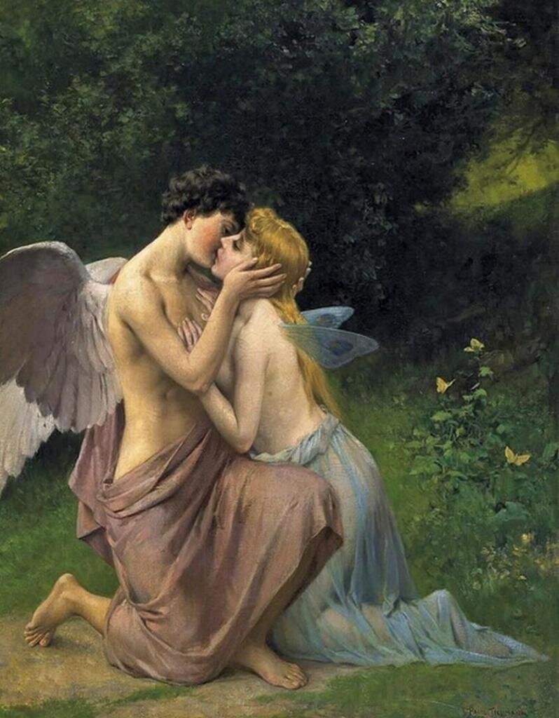 Эрот рассказы. Ван Дейк Амур и Психея. Пауль туман Амур и Психея. William Bouguereau Амур и Психея. Доменико Корви Амур и Психея.