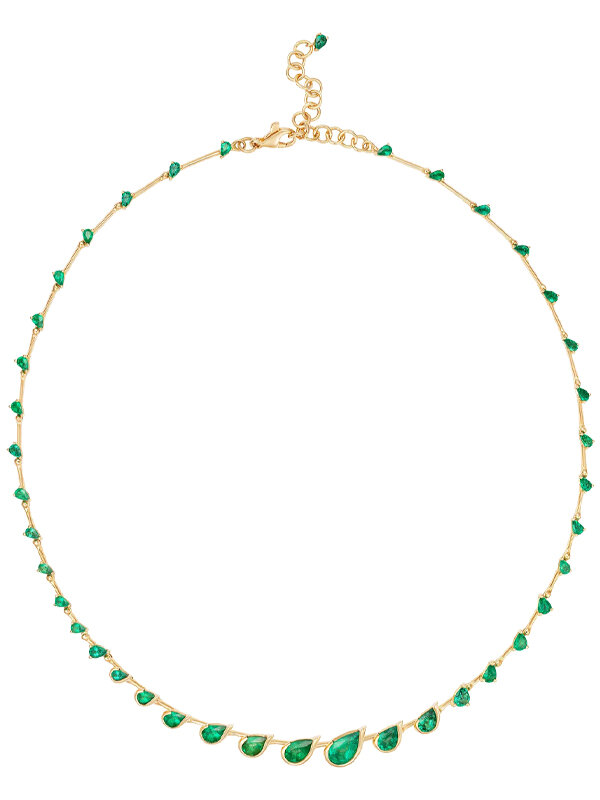 Колье Fernando Jorge Flame из желтого золота с изумрудами 