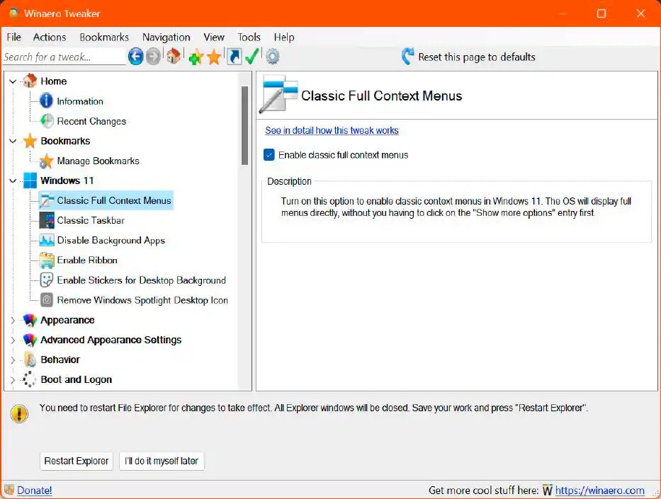 Некоторые твикеры не работают в Windows 11 вообще или работают в ограниченном объеме. Это связано с серьезными изменениями, внесенными компанией Microsoft, которые не позволяют просто исправить настройки с помощью взлома реестра.
