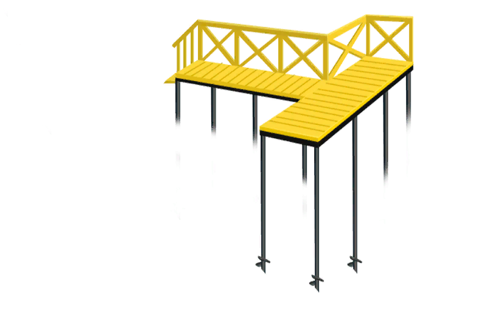 Пирс на винтовых сваях 