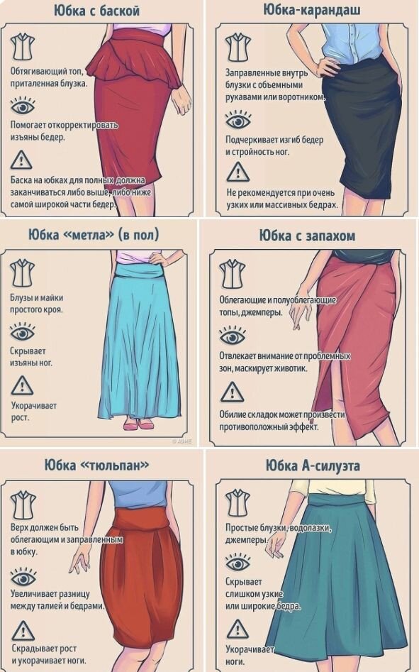 Как выбрать подходящий цвет юбки-карандаш