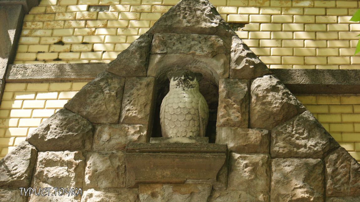 Сова над входом на улице Дубовского, 8