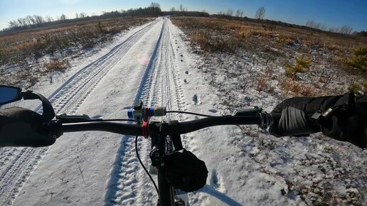 Вкатка по первому снегу на велосипеде single speed mtb – 161 км // «ст. Картымская-д. Киндер-д. Ключи - Тюмень»