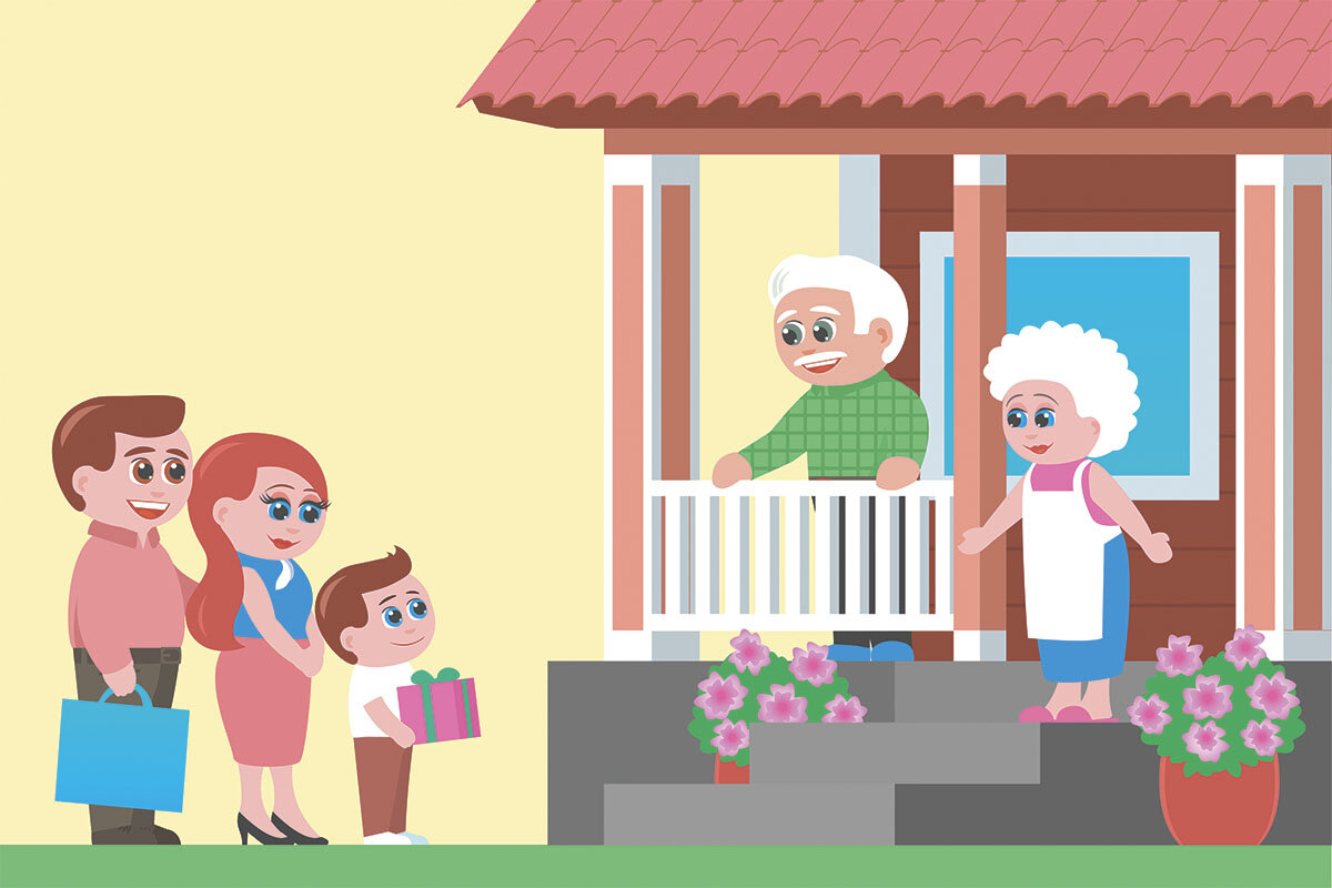    Сперва вручаешь бабушке тортик, потом говоришь ей, что хочешь ходить в школу в ее районе. Смотри, не перепутай!