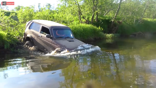 Утопили в реке Ниву, Уаз, Chevrolet Tahoe, Mitsubishi L200, Suzuki ...