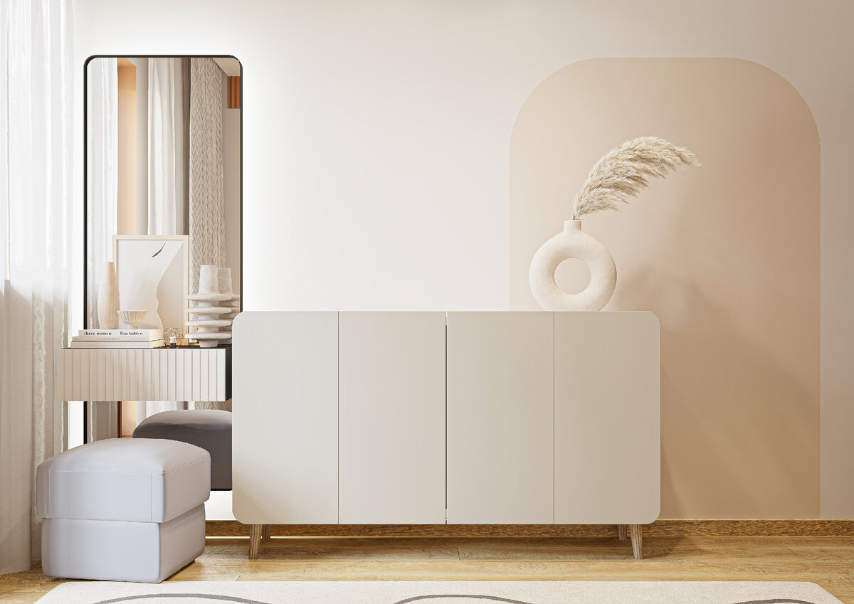 3D визуализация спальни. Выполнена по ТЗ от дизайнера.