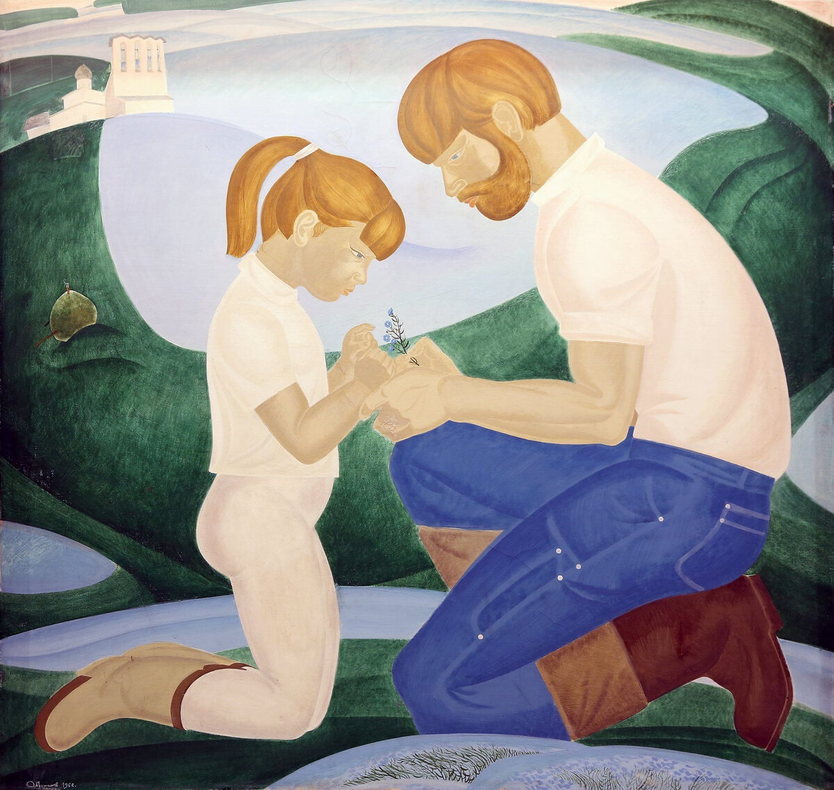 Голубые озера льна