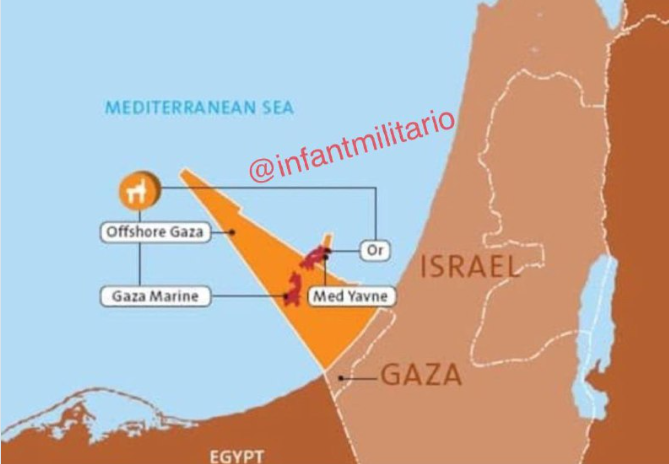 Морские границы Сектора Газа и нефтегазоносные участки 