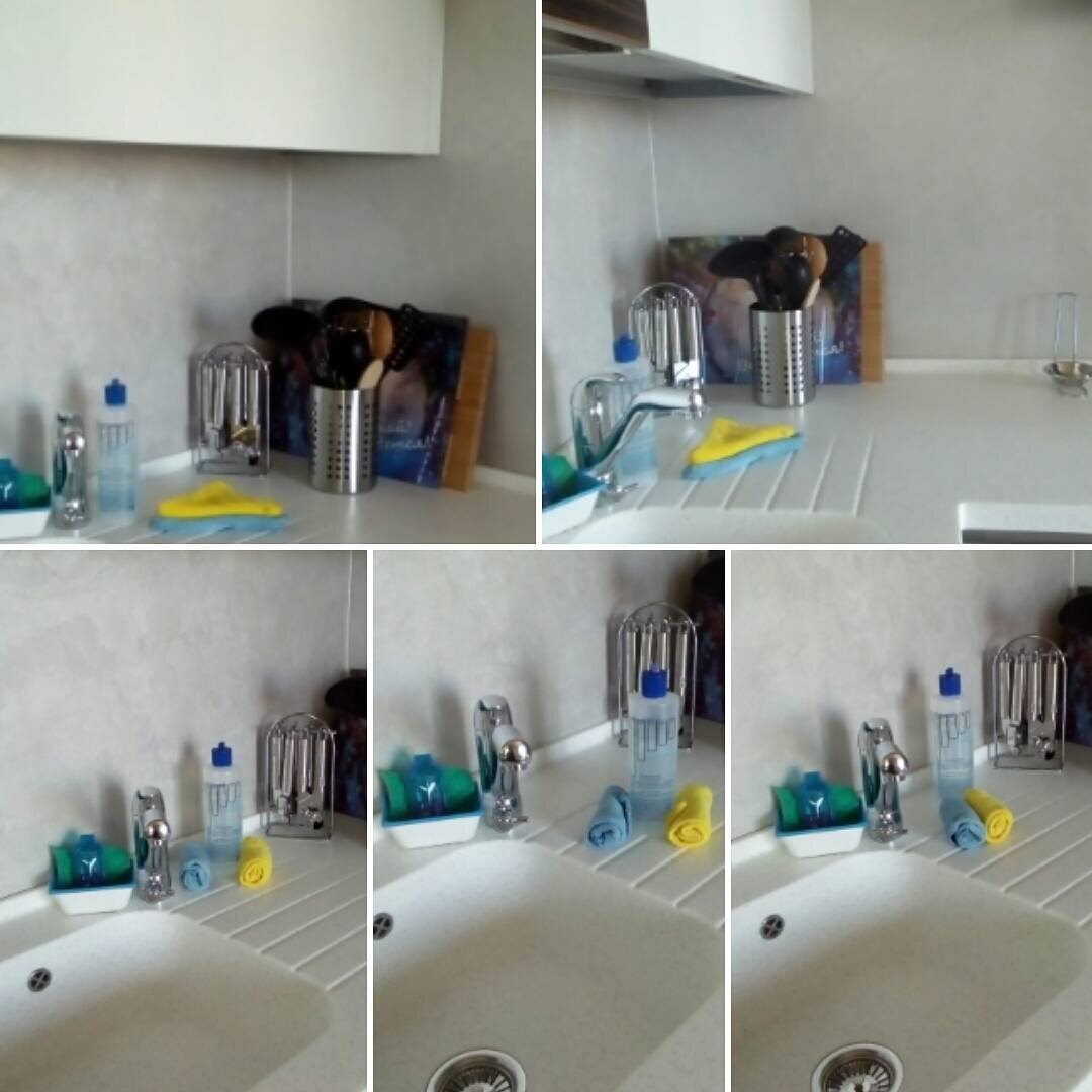 На кухне возле раковины тоже  больше всего люблю рулетики. 