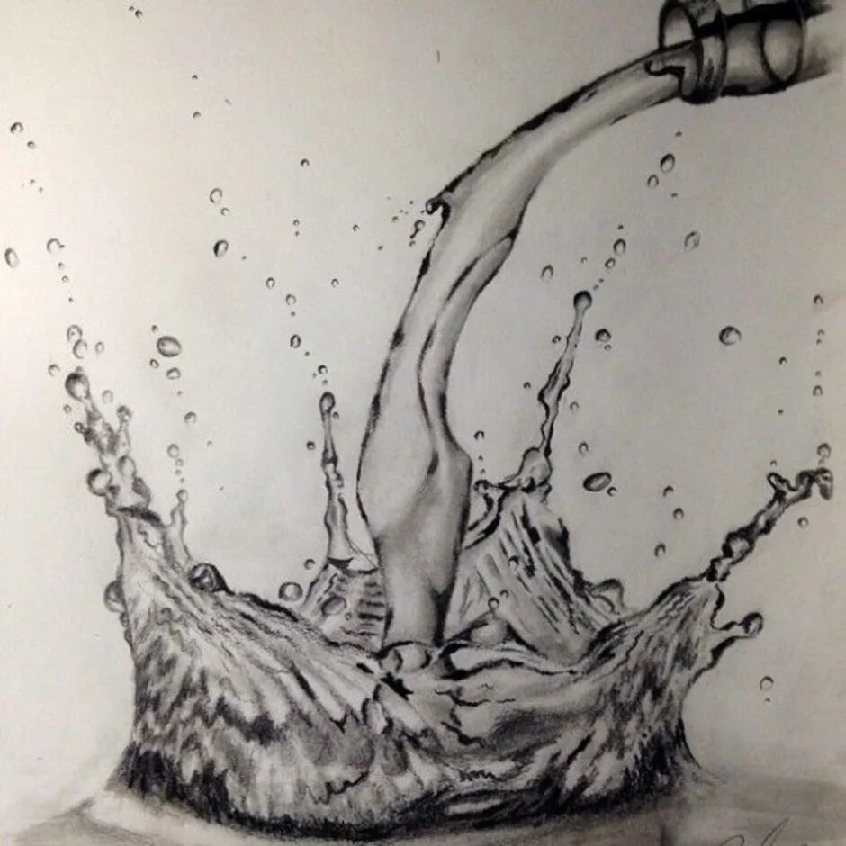 Вода в графике рисунок. Вода карандашом. Вода рисунок. Вода эскиз. Рисование воды карандашом.