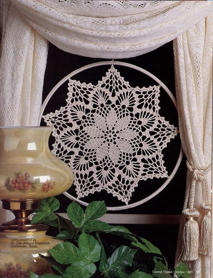 Вязаная салфетка