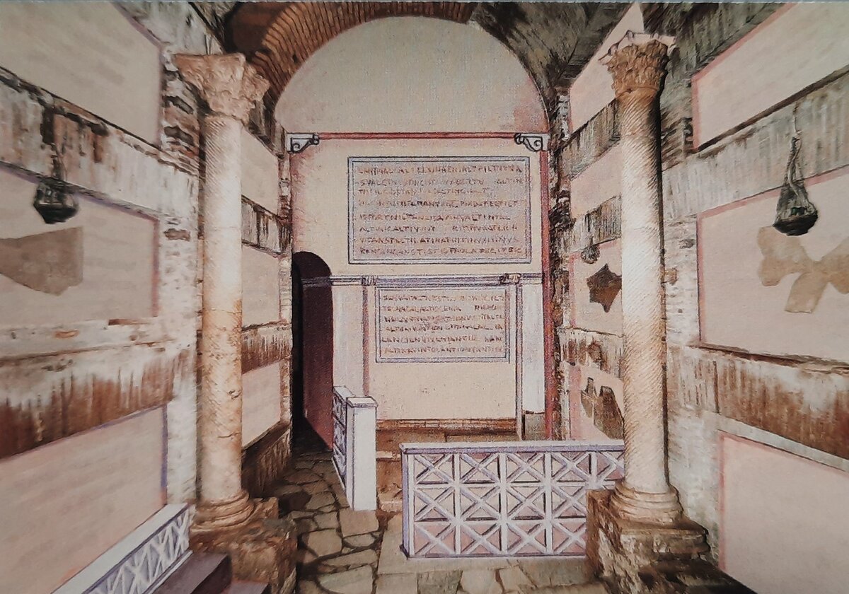 Папская крипта. Реконструкция.