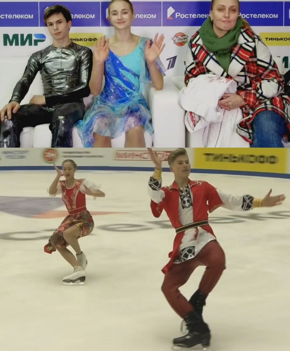 Кадры трансляции Первого канала из Казани Гран-при России по ФК. Танцы