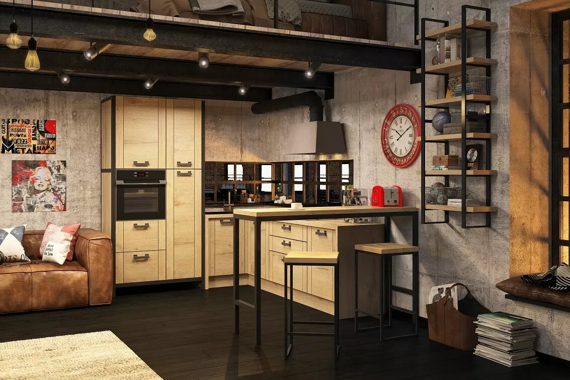 Дизайн угловой кухни с барной стойкой, реальные фото примеры