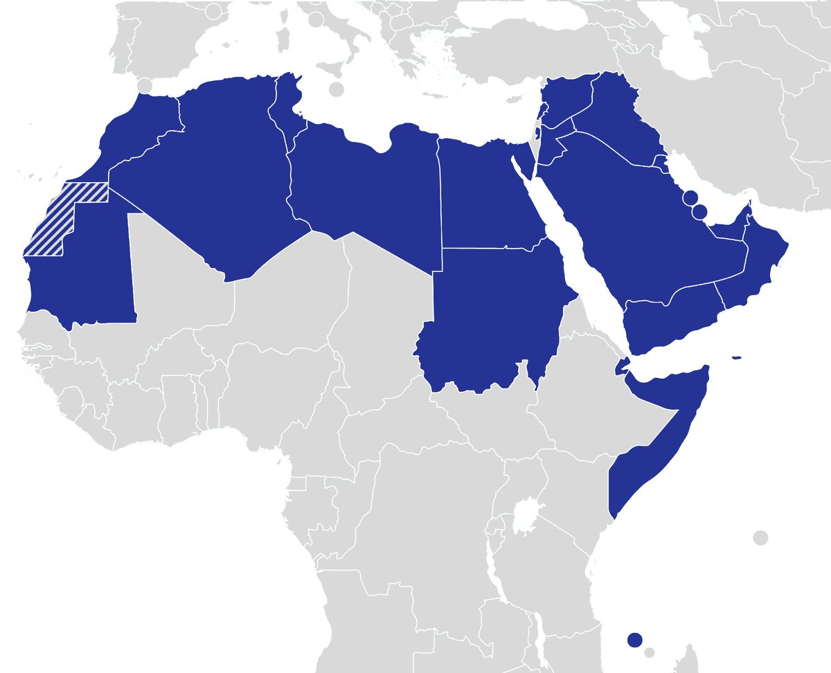 Арабский мир на карте.. 