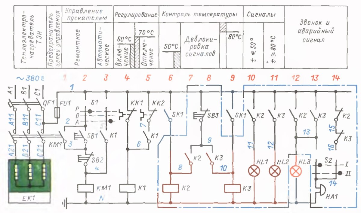 Схема электрическая объединенная