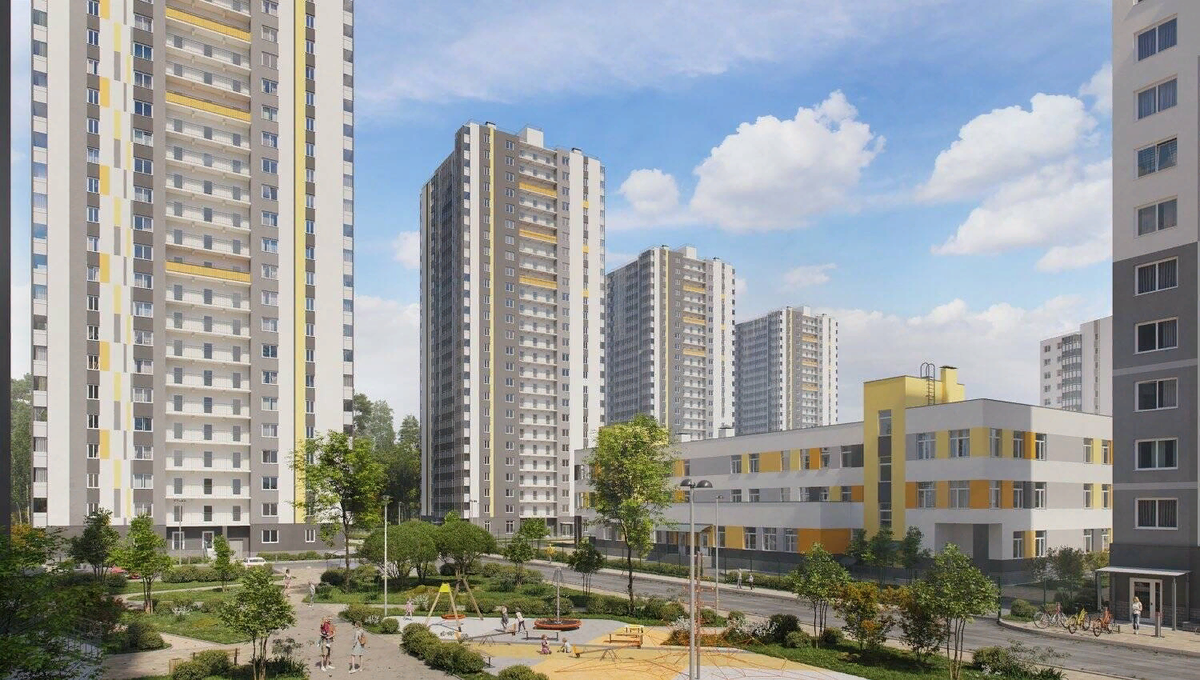 Жилой комплекс на берегу реки Каменки, Санкт-Петербург