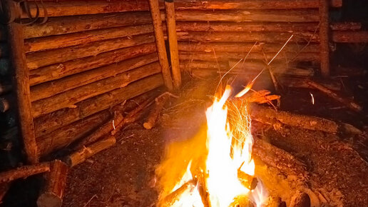 Bushcraft лагерь | чем мы заняты в лесу | живем в лесу осенью | костёр из сырых дров