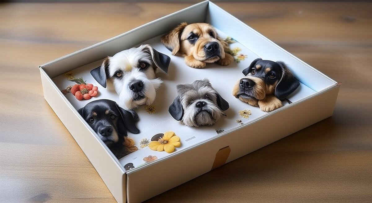 Коробка с собаками