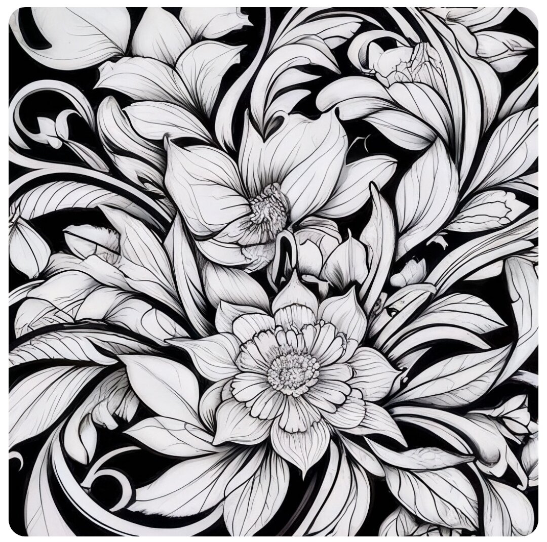 Раскраска антистресс. Цветы.