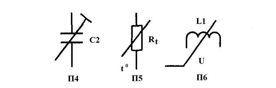 Термометр сопротивления обозначение на схеме