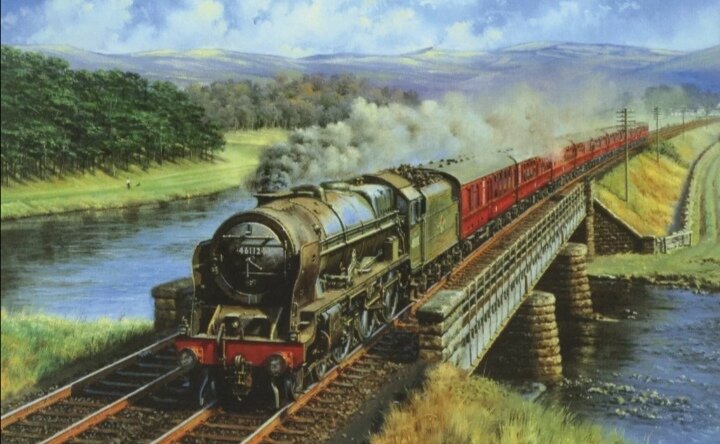 Поезд и река, из интернета.