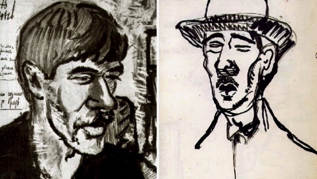 Первый рисунок «Чуковский в новой шляпе» сделан Маяковским в доме Большой Гнездниковский улице