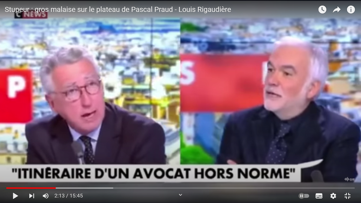 Винсен Эрвуе (слева), Паскаль Про (справа). Скриншот из передачи с канала Ligne Droite в YouTube.