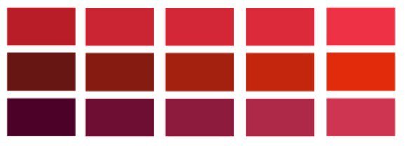 теплые и холодные оттенки красного. теплый и холодный красный.