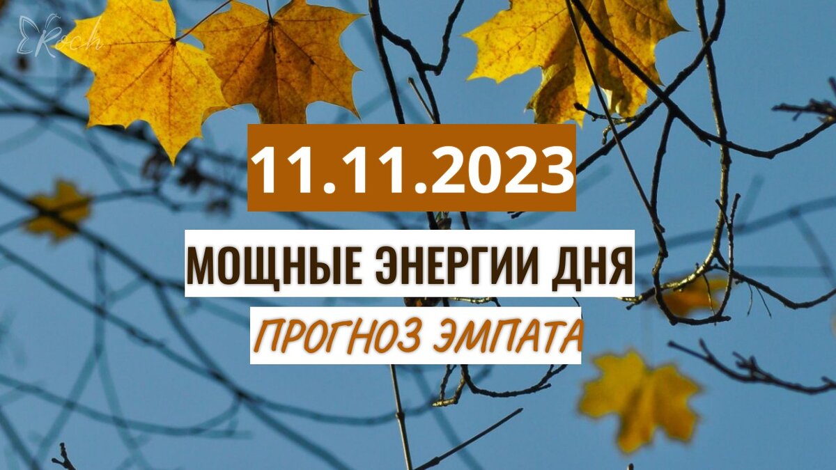 Прогноз интуитивного ментора, эмпата на 11.11.2023 года. Это мощный день по энерго-кодам.Будьте в этот день внимательны к своим ощущениям. 