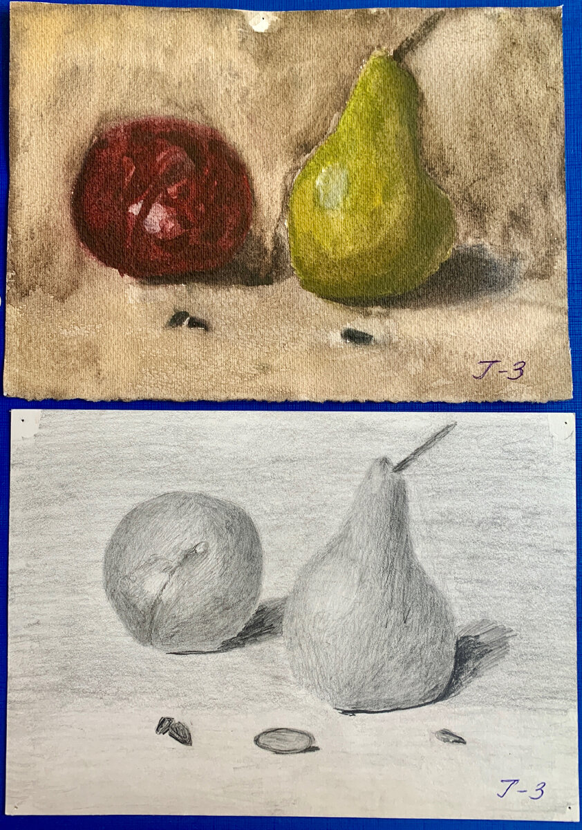 Экзаменационные работы в 1 класс школы акварели С. Андрияки 18.05.2008