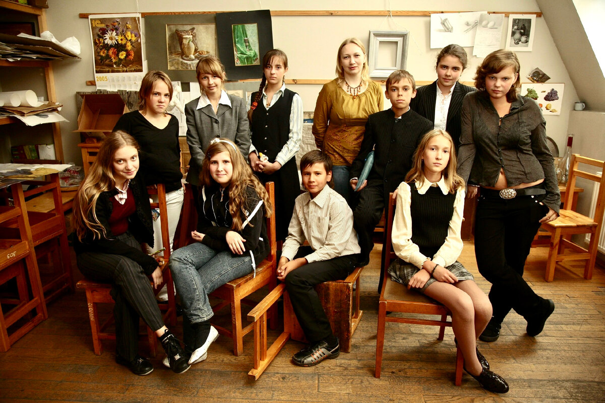 Группа О. Е. Левченко, 1 класс школы акварели С. Андрияки, 2008 год