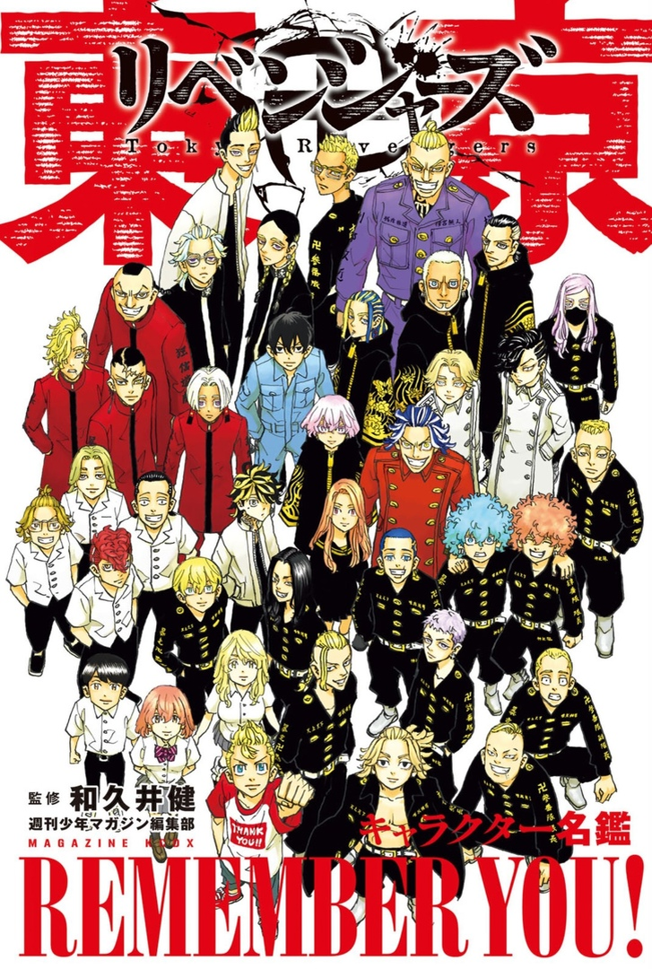   Токийские мстители. Манга опубликованная в марте по сентябрь 2017 года. Само аниме показывалось с апреля по сентябрь 2021 года и продолжает выпускаться до сих пор. Её автором является Кэн Вакуи.