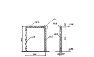 Ячейковый портал стальной ПС–35Я1, серия 3.407.2–162 выпуск 1 (инв. №13074тм-т1).
