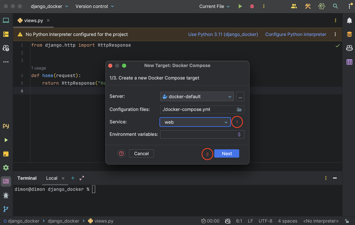Создать джанго проект pycharm