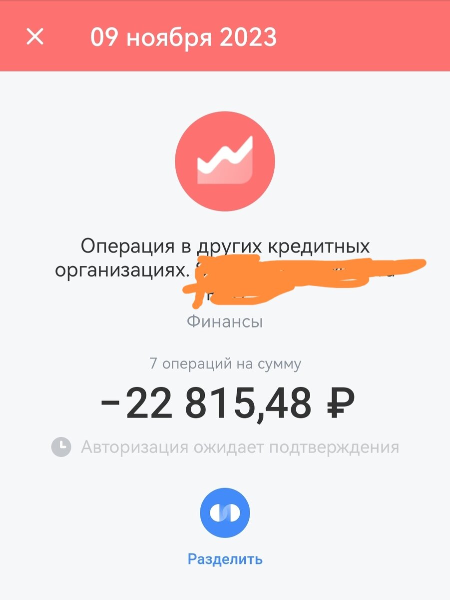 Скрин из приложения банка. Название конторы я замазала во избежание каких бы то ни было недоразумений.