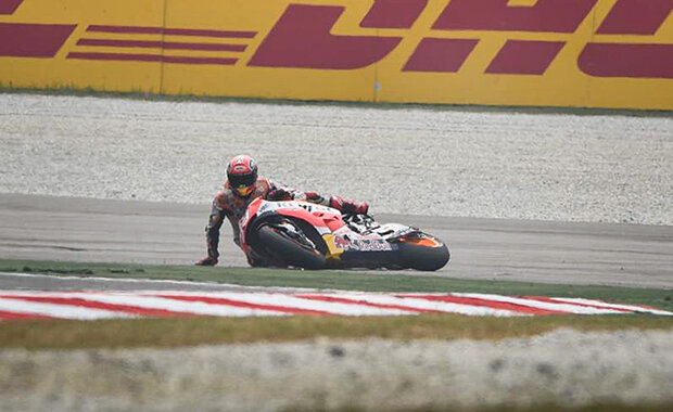 Марк Маркес упал. Фото: Pinterest