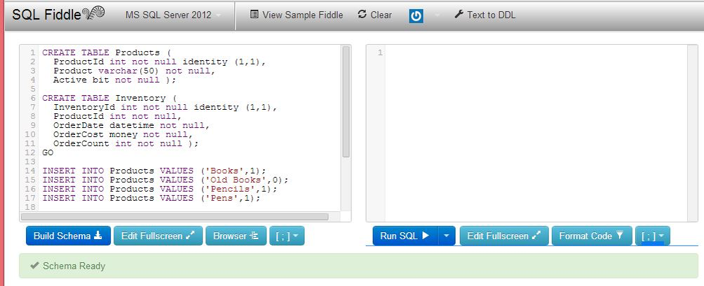 Insert into SQL. SQL Fiddle.