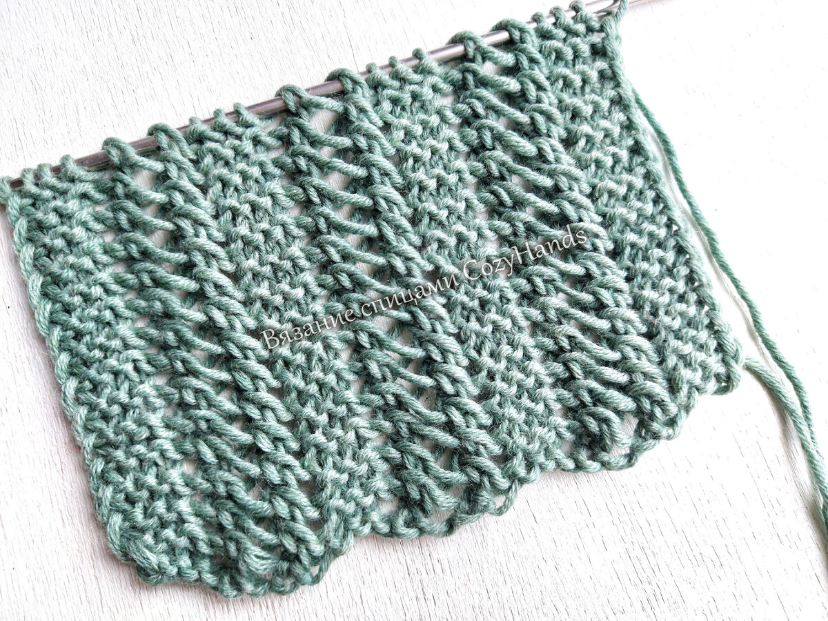 Ажурный шарф спицами - схемы вязания и описание