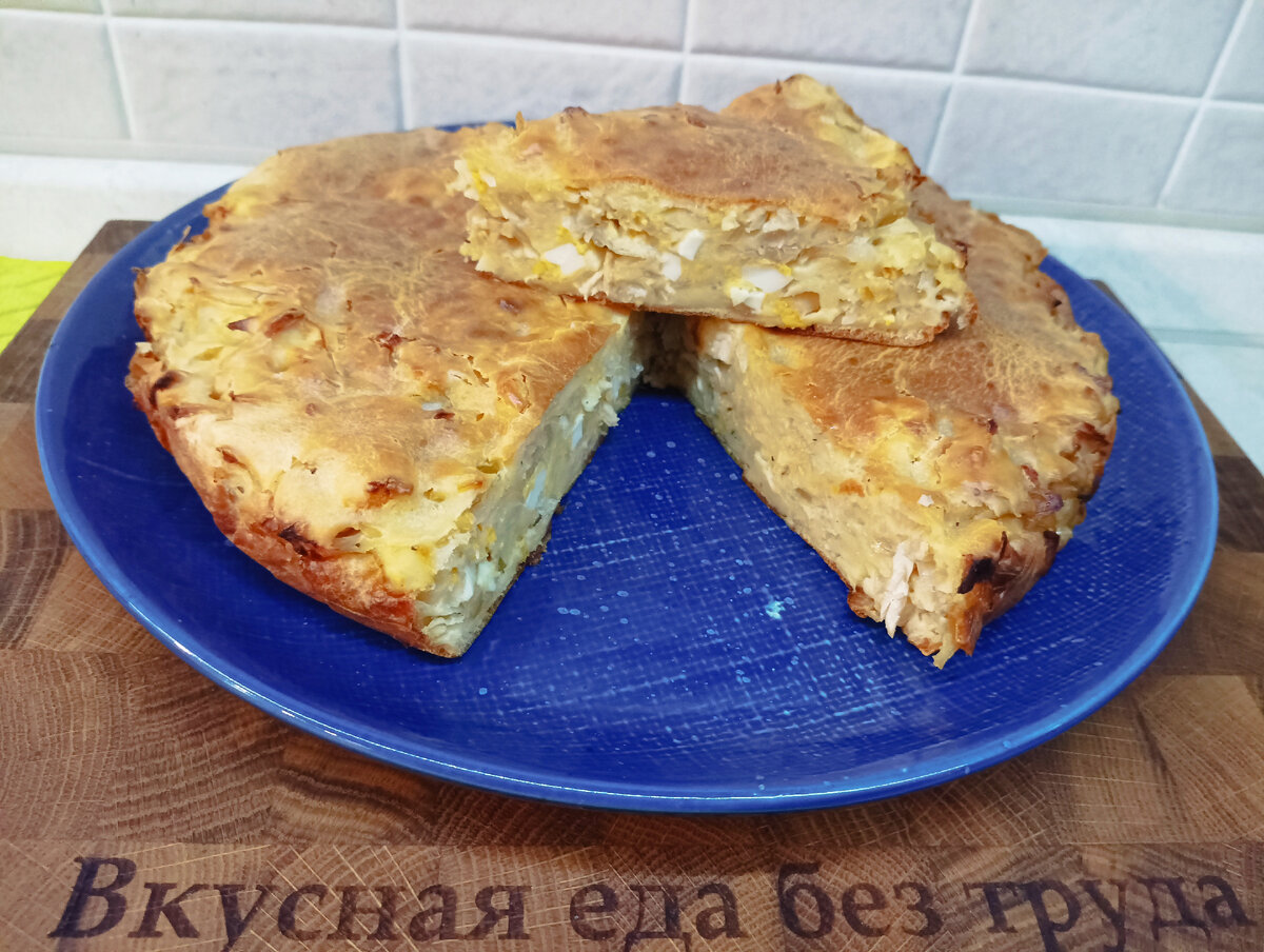 Пирог с капустой на сковороде быстро и вкусно