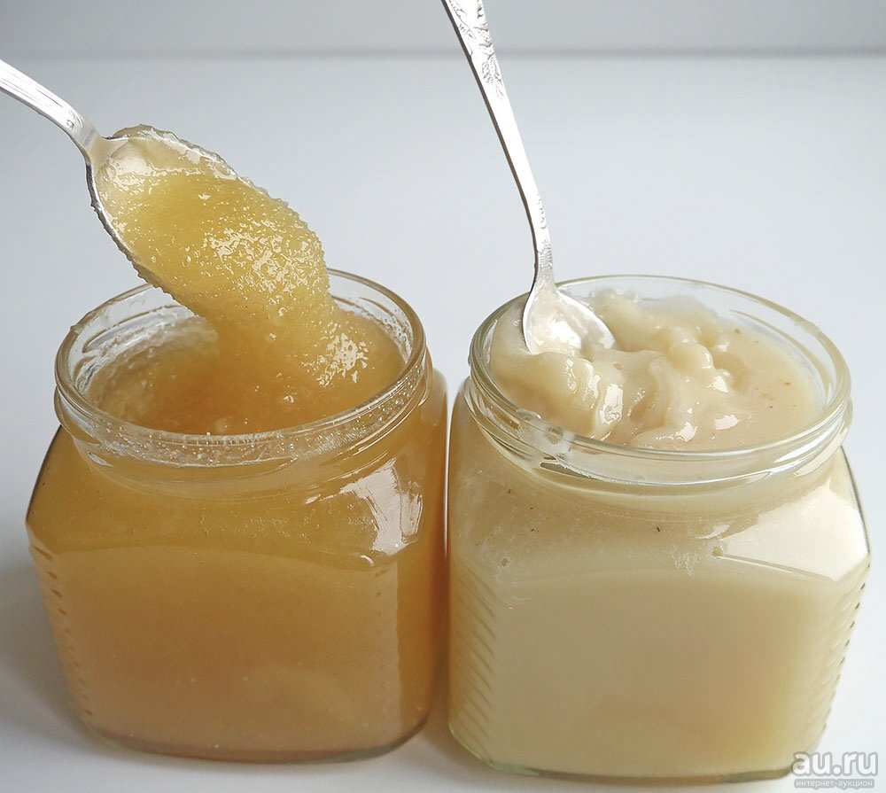 Засахарившийся липовый мед.