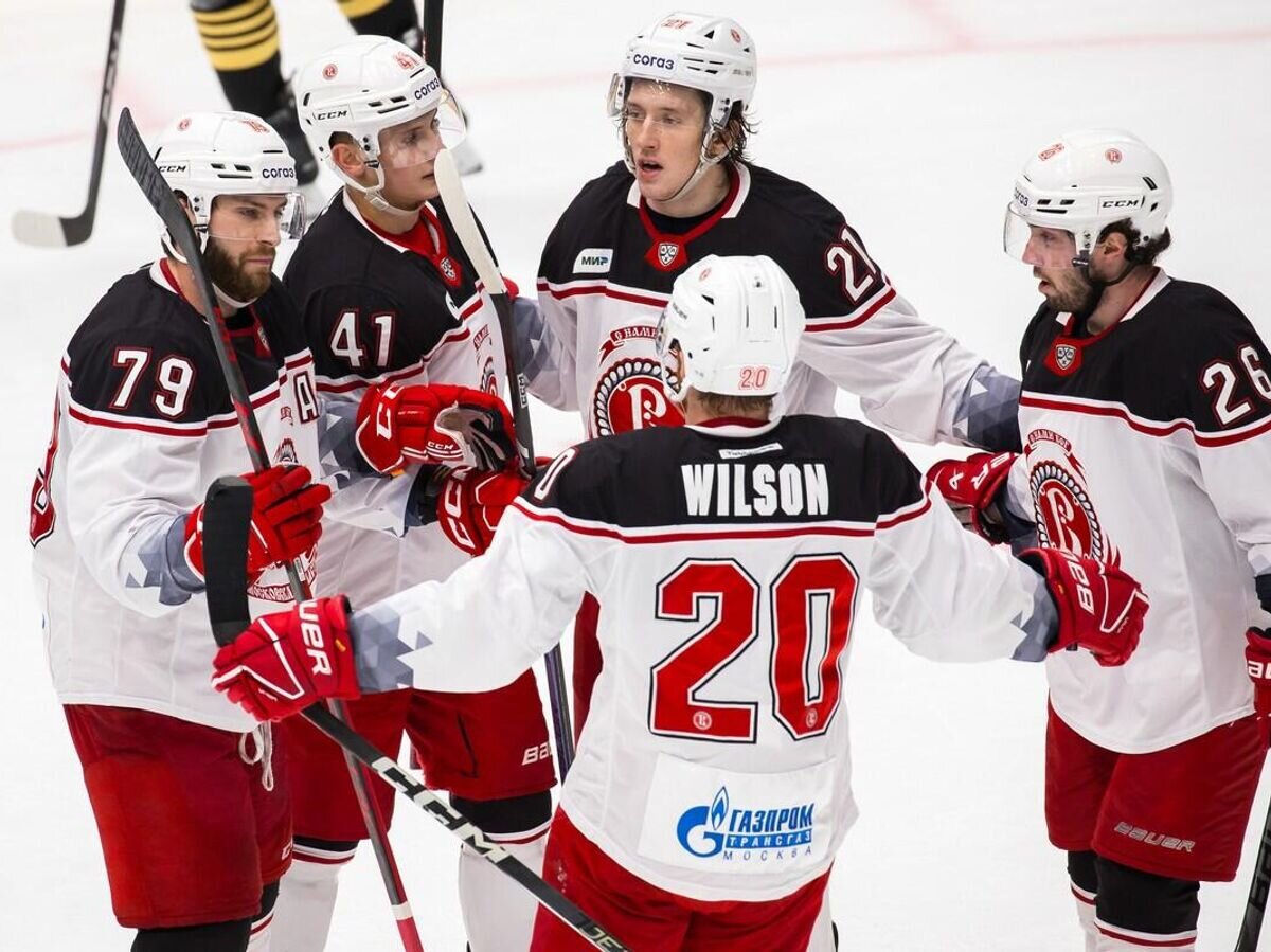    Хоккеисты "Витязя" в матче КХЛ© пресс-служба ХК "Витязь"