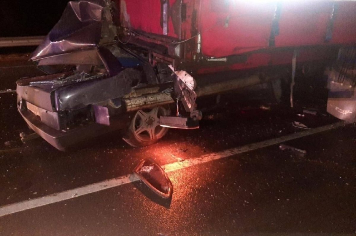    В Самарской области легковушка влетела под фуру, два человека погибли