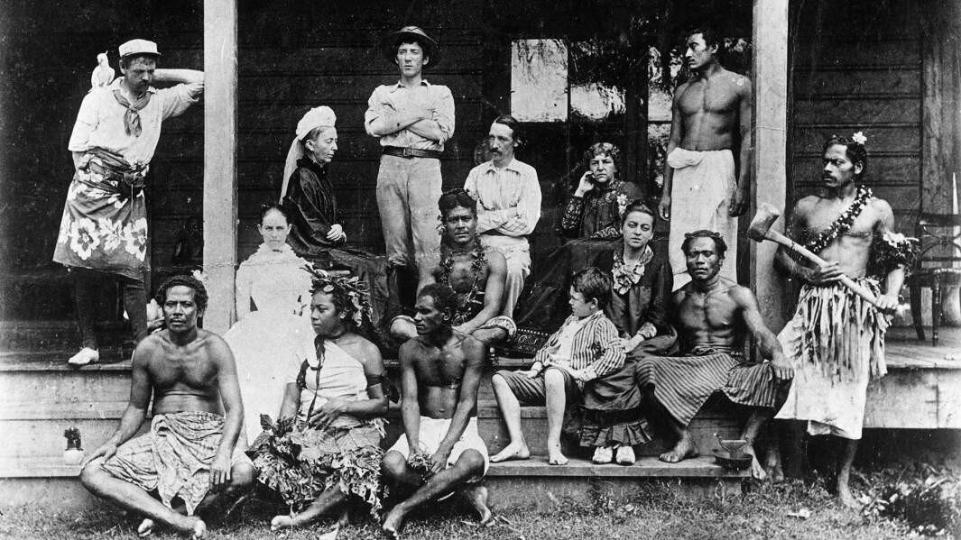 Роберт Луис Стивенсон и его семья среди местных жителей в Вайлиме (остров Уполу)