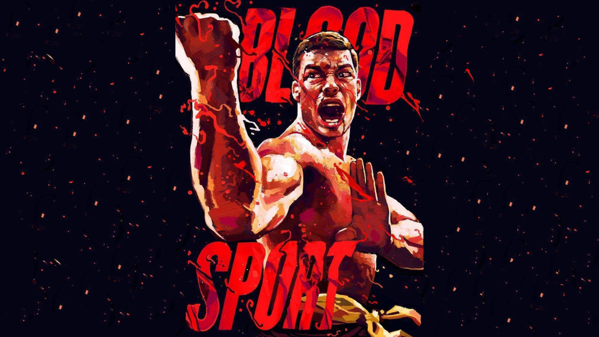 Bloody sport. Ван Дамм Кровавый спорт Постер. Кровавый спорт 1988 Постер. Кровавый спорт обои. Кровавый спорт арт.