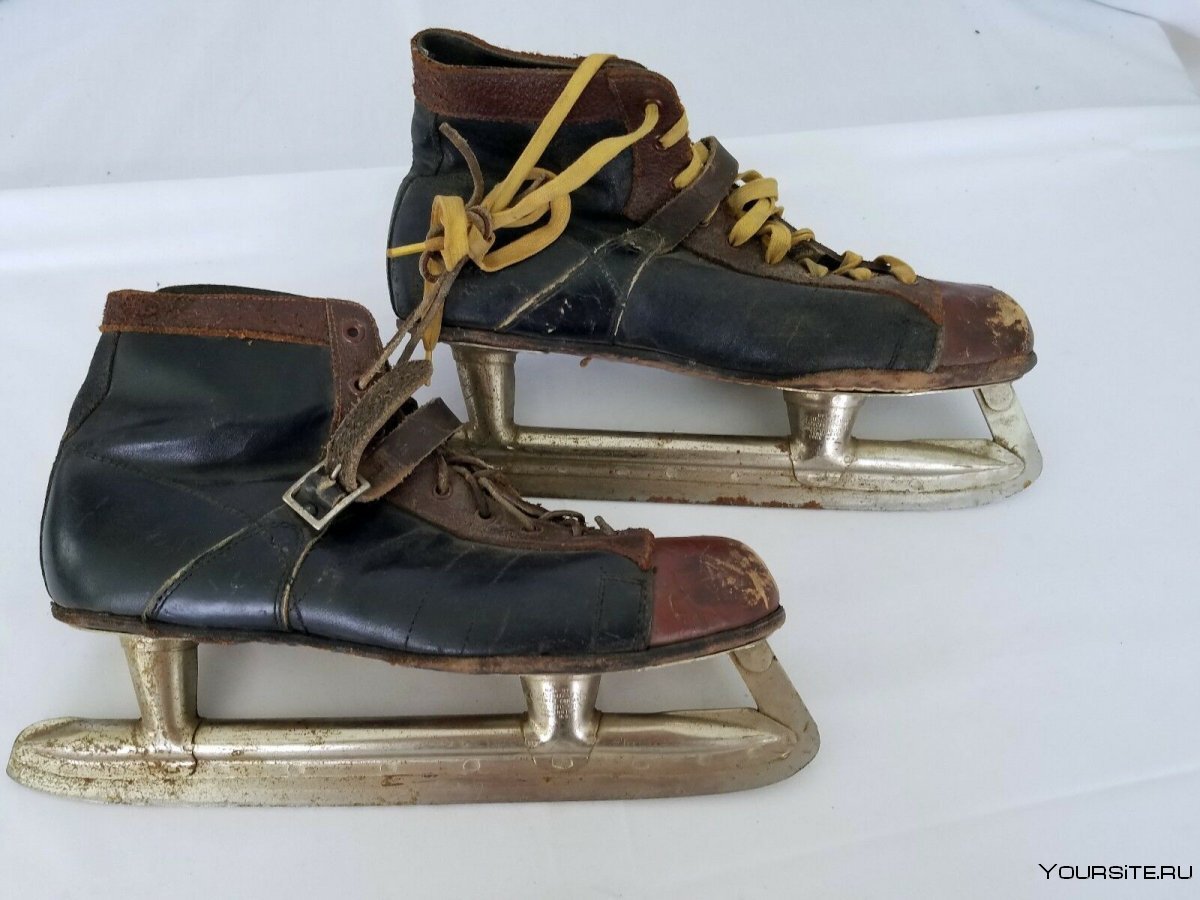 Мужские коньки Vintage pair of Hyde Black ice skates size 11 Blades - 1738756489